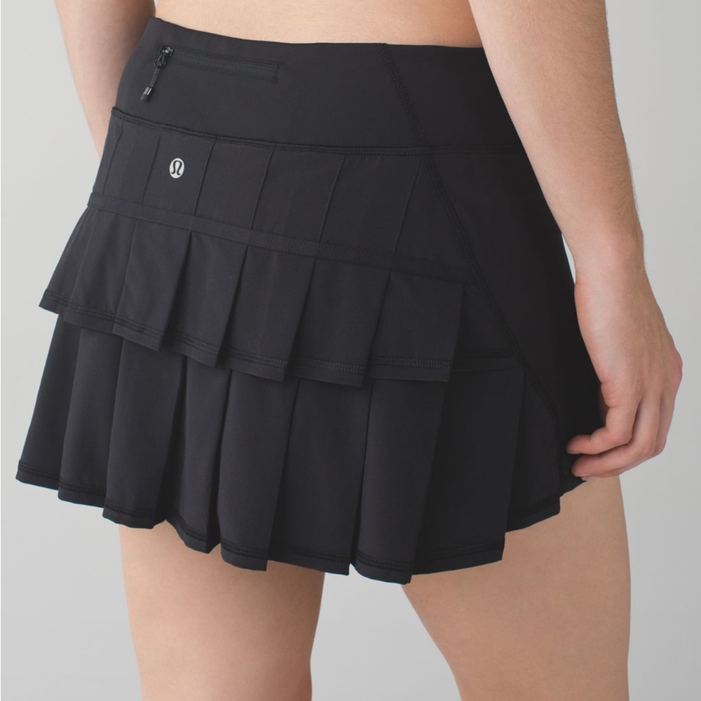 Lululemon Black Pace Setter Ruffle Skirt